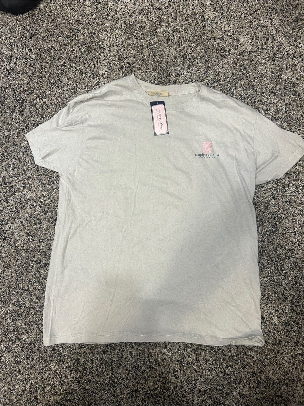 Simply Southern Men’s Pale Blue Short Sleeve Logo Tee